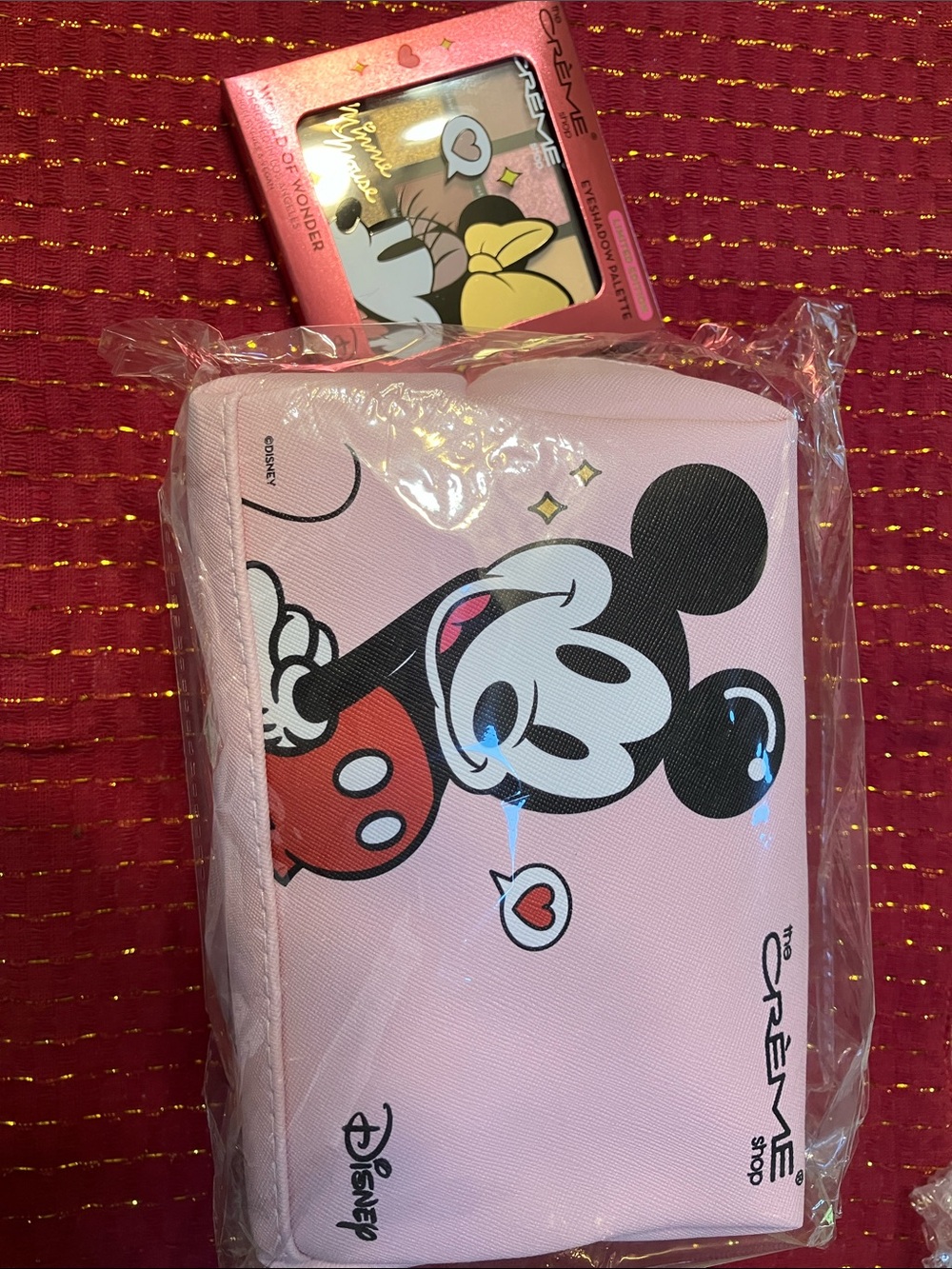 Disney and the Crème Shop makeup bag and eyeshadow palette. NEW!!